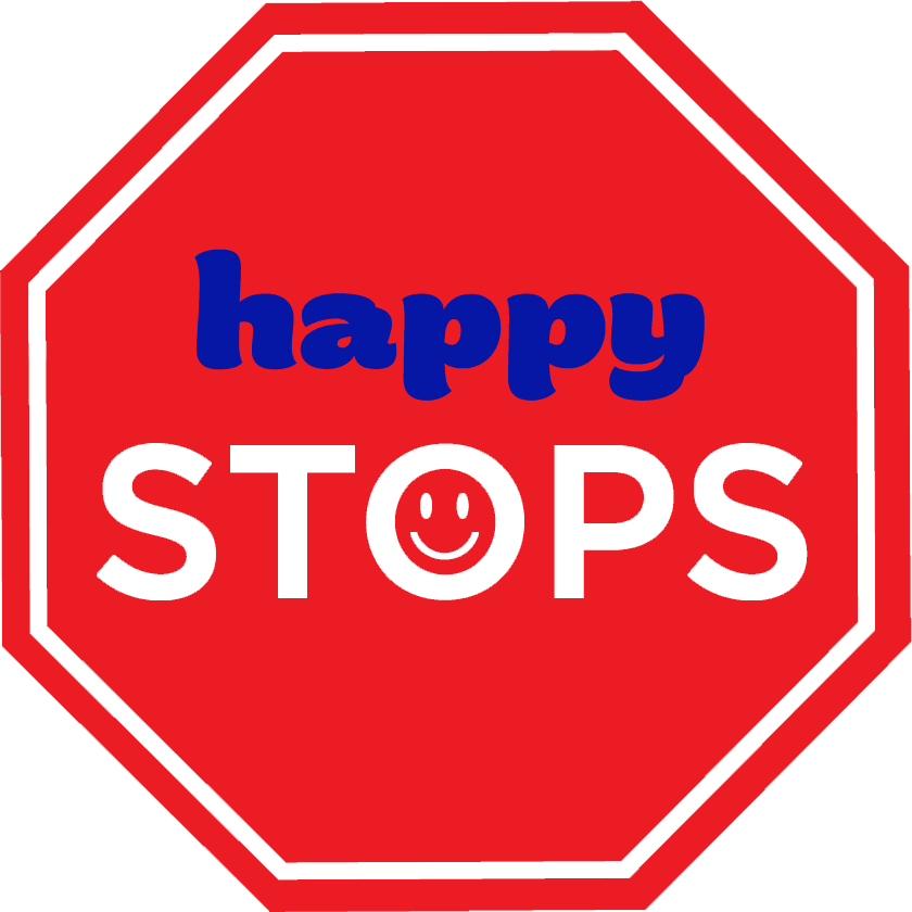 A logo of HappyStops